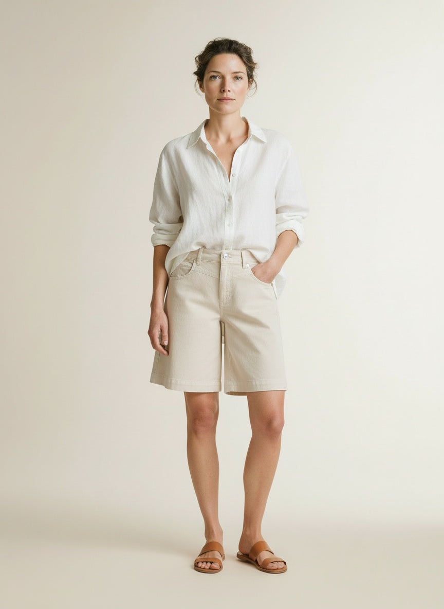 Full body view of the model wearing Red Button Kate Short Colour Kit