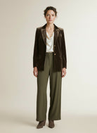 Full body view of the model wearing Mos Mosh Mmemery Vera Blazer 160 Delicioso