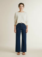 Full body view of the model wearing Red Button Colette Front Patch Pockets Midstone-l33