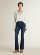 Full body view of the model wearing Red Button Brielle Denim Darkstoneused-l35