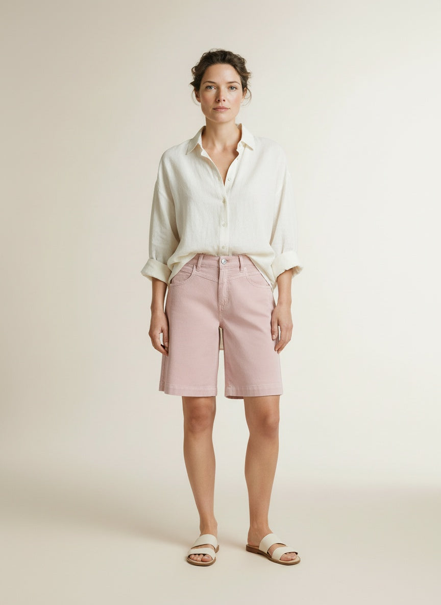 Full body view of the model wearing Red Button Kate Short Colour Blossom