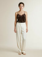 Full body view of the model wearing Mos Mosh Mmrihanna Vera Top 160 Delicioso