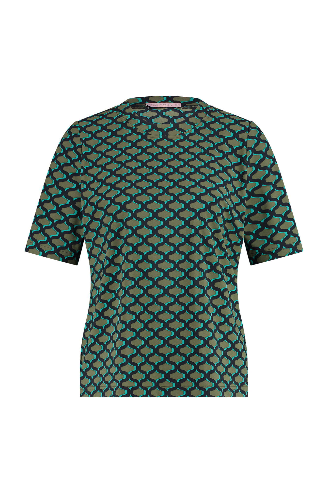 Studio Anneloes Travel Graphic Tee Army/emerald