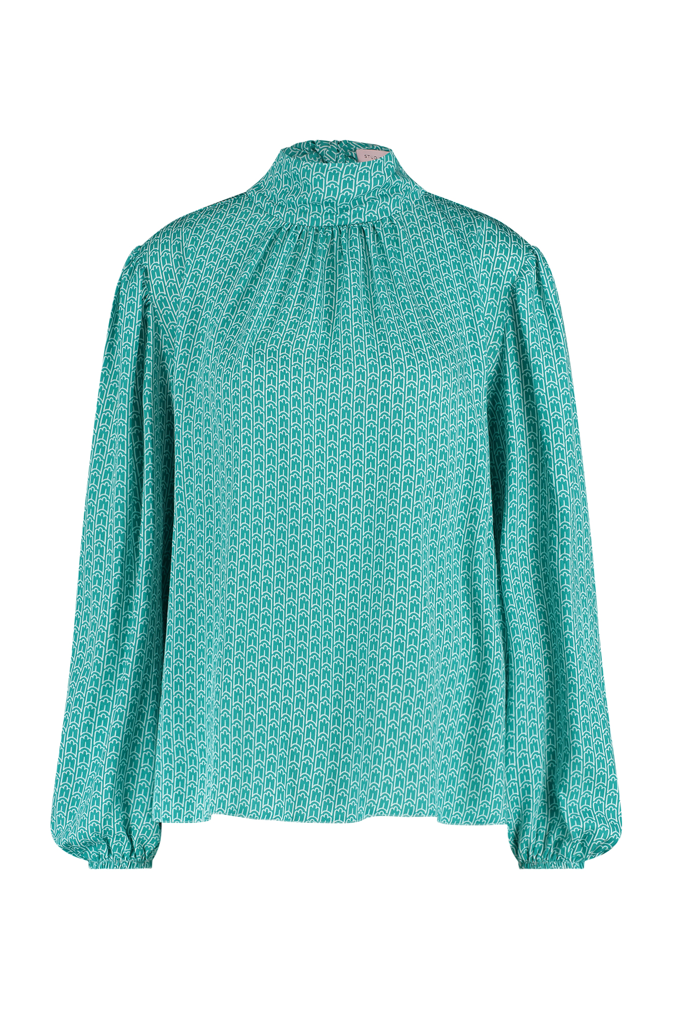 Studio Anneloes Iza Small Element Blouse Green/offwhite