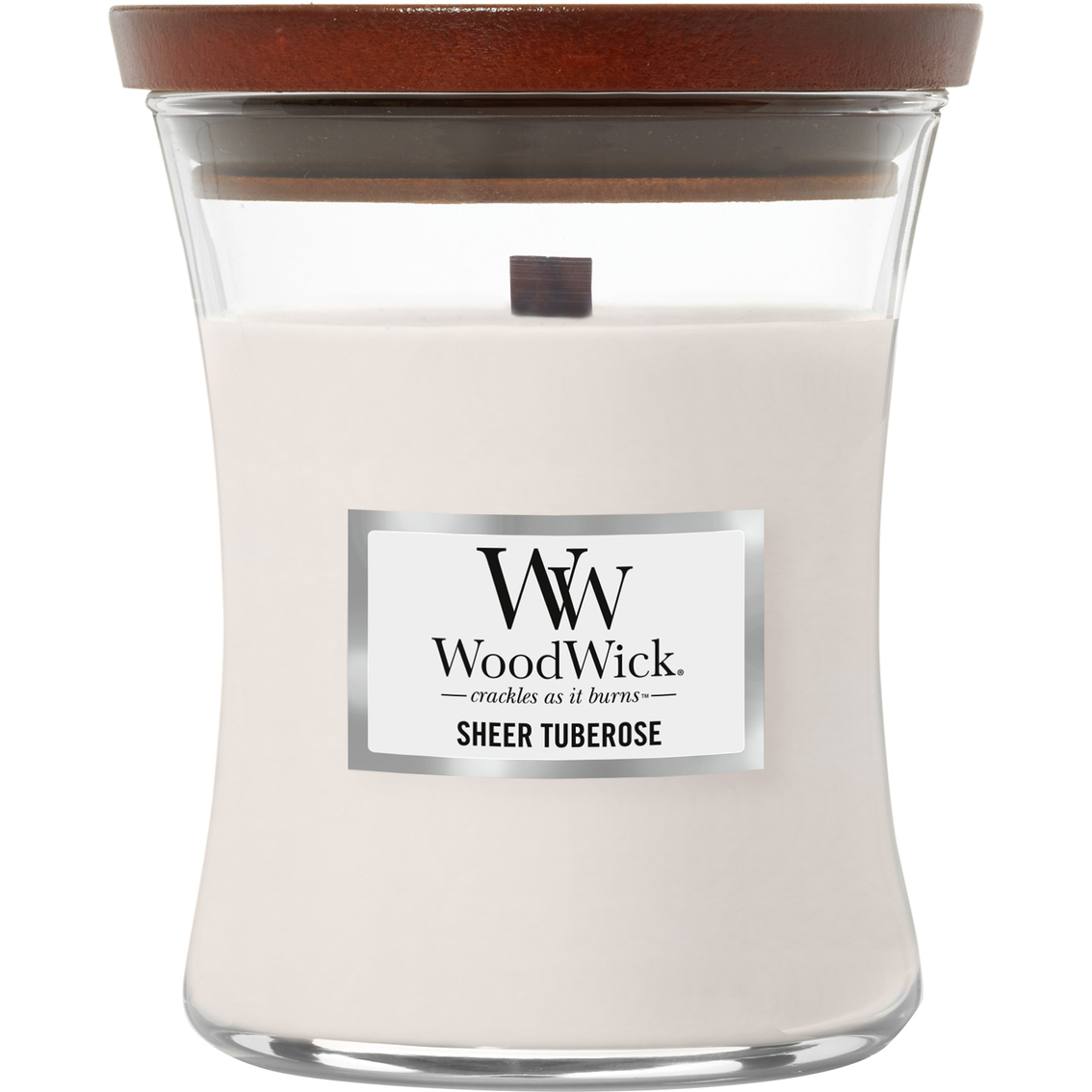 Woodwick Sheer Tuberose Medium Candle