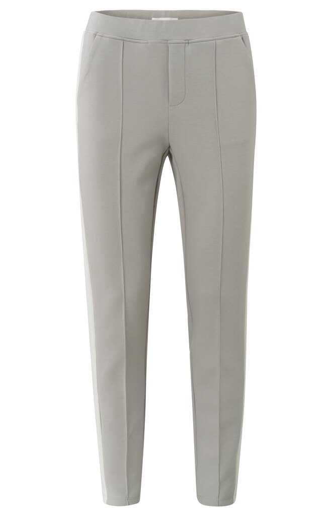 Yaya Scuba Trousers With Stripe Detail Paloma Grey