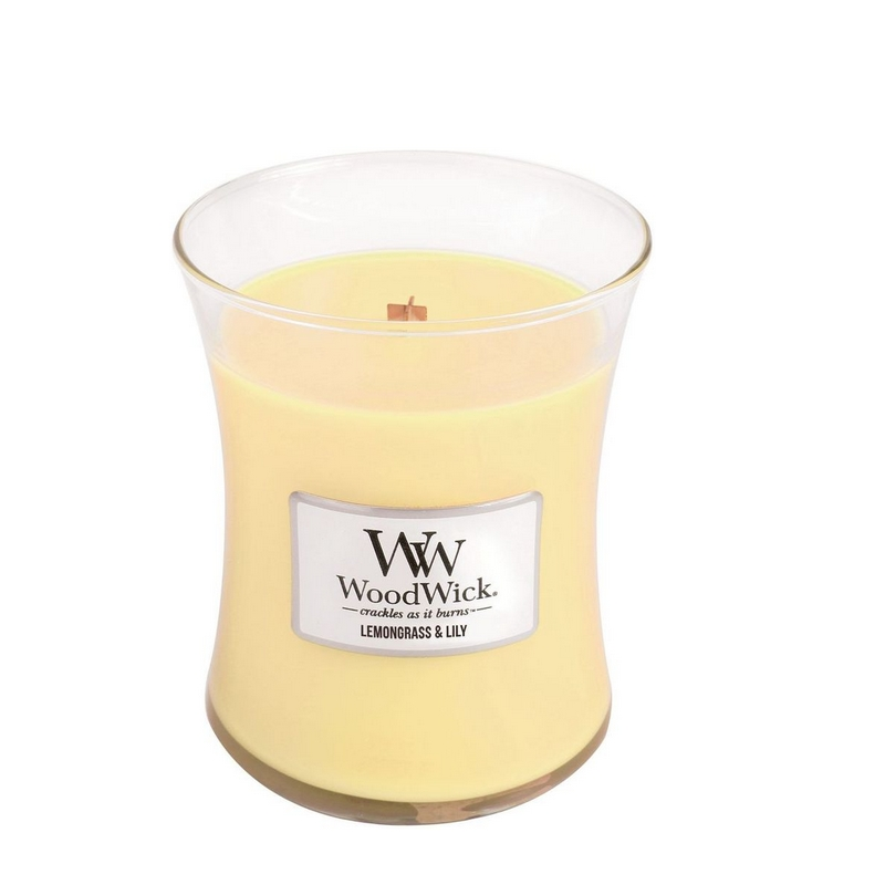Woodwick Lemongrass & Lily Medium Candle