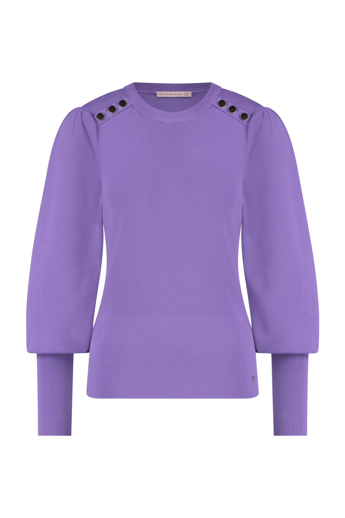 Studio Anneloes Sasja Button Pullover Purple