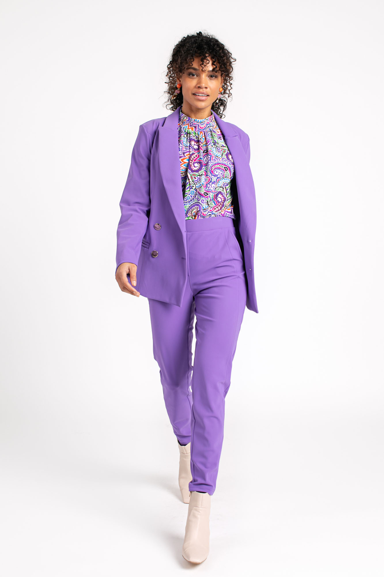 Studio Anneloes Blair Bonded Trouser Purple