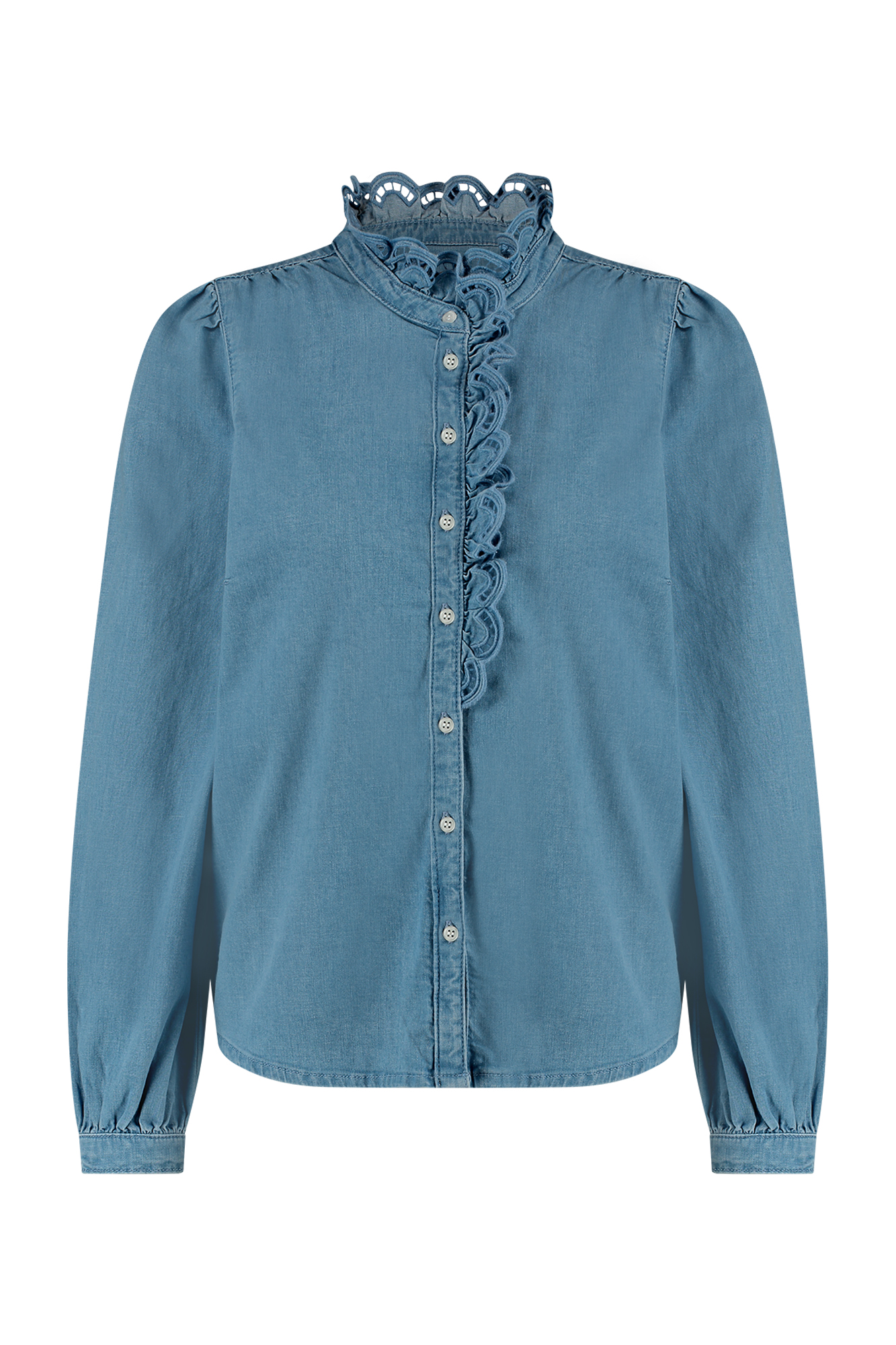 Studio Anneloes Lia Jeans Broderie Blouse Mid Jeans
