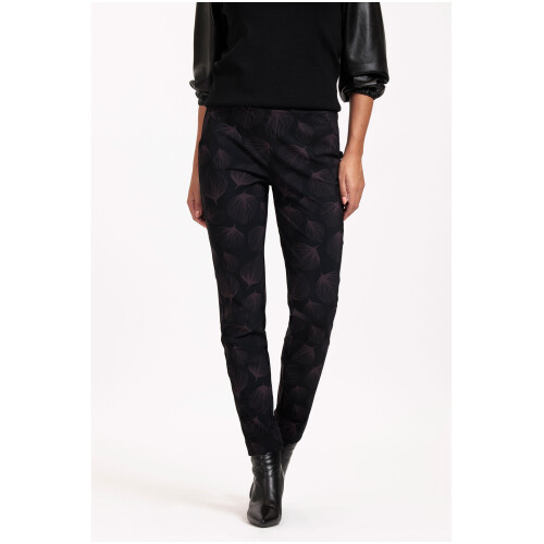 Studio Anneloes Downstep Feather Trousers Black/aubergine
