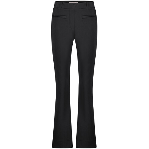 Studio Anneloes Lio Shiny Bnd Flair Trousers Black