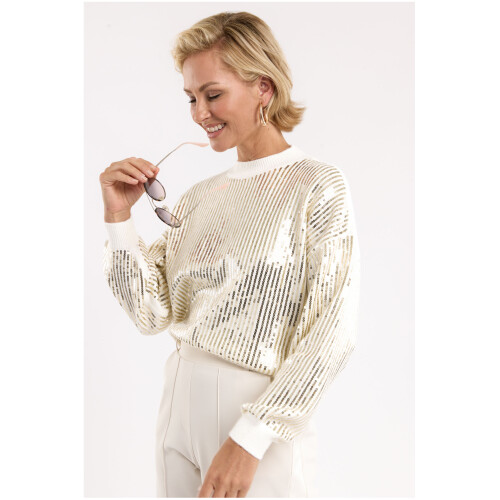 Studio Anneloes Shelby Sequins Pullover Off White