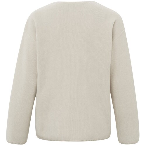 Yaya Chenille V-neck Sweater Ls Silver Lining Beige