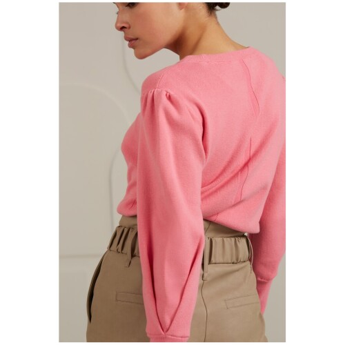 Yaya Puff Sleeve Sweater Morning Glory Pink