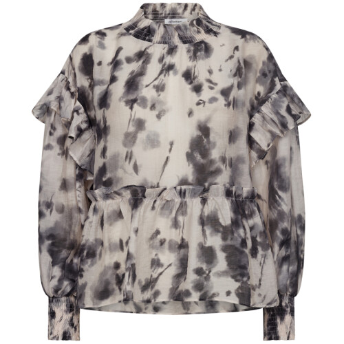 Co'Couture Blur Frill Blouse Pearl