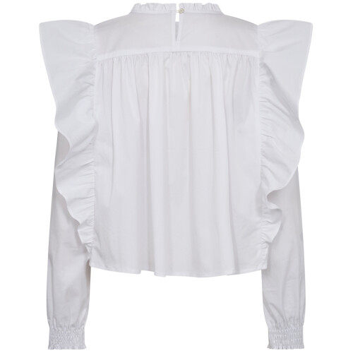 Co'Couture Cotton Crisp Frill Blouse White