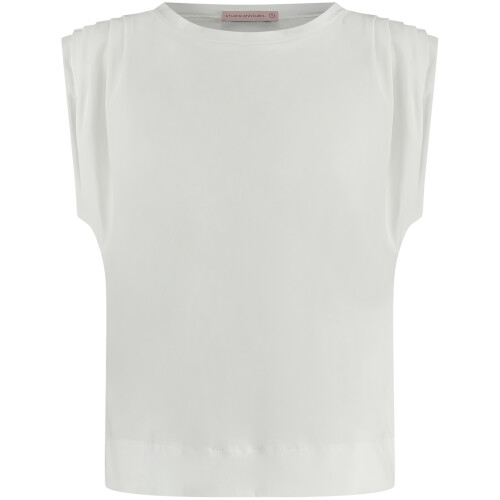 Studio Anneloes Leona Pleated Shirt Off White