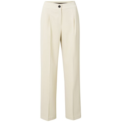 Yaya Woven Wide Leg Trousers With Pleaths Summer Sand