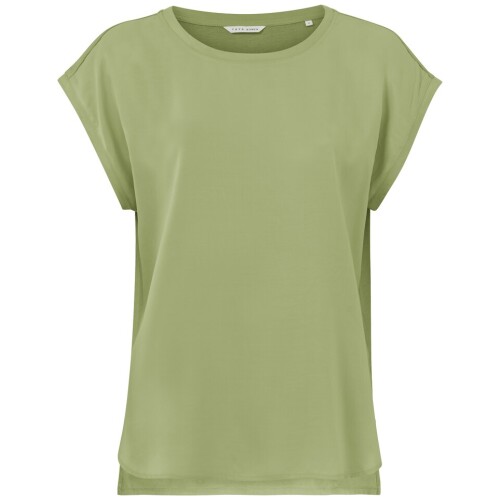 Yaya Top With Round Neck And Cap Sleeves Without Shoulder Se