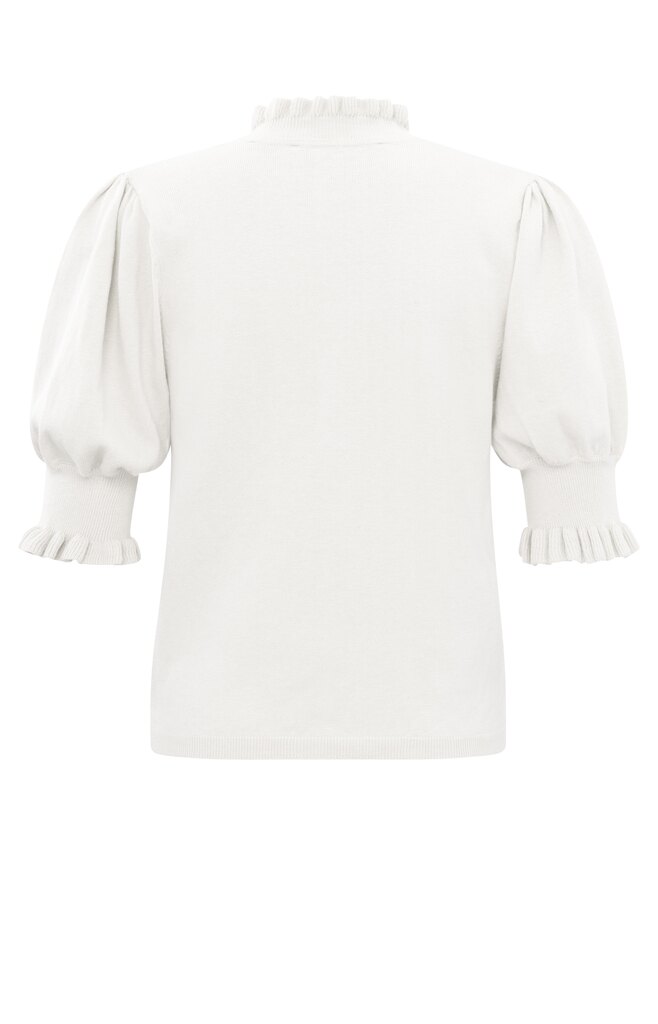 Yaya Sweater With Puff Sleeves Off White