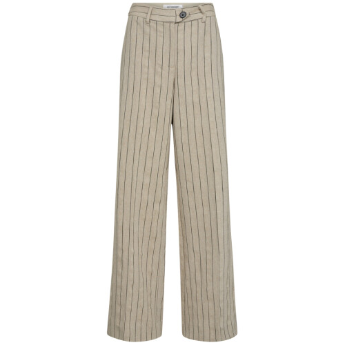 Co'Couture Linen Pin Long Pant Sand