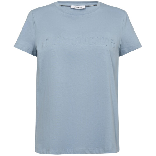 Co'Couture Embossed Logo Tee Dove Blue