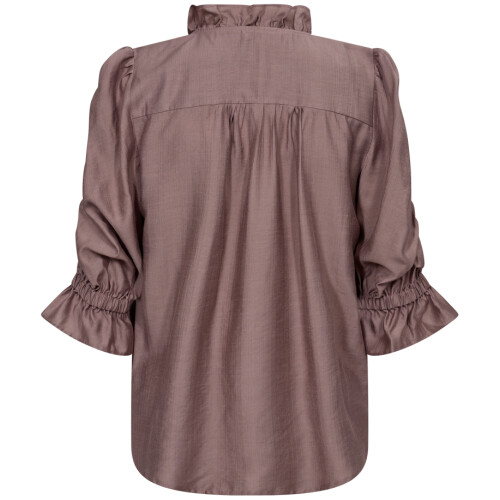 Co'Couture Hera Frill Ss Blouse Dusty Rose