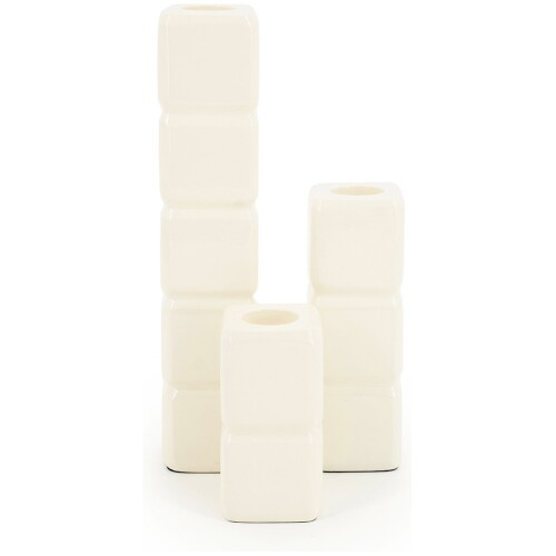By Boo Candle Holder Cube Beige